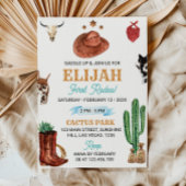 サドルアップファーストロデオカウボーイ誕生日招待状 招待状