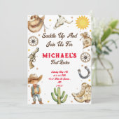 サドルアップファーストロデオワイルドウエスト誕生日 招待状 (スタンド正面)