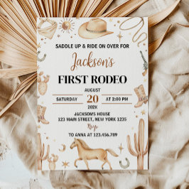 サドルアップファーストロデオ誕生日招待状 招待状