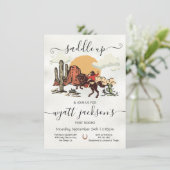 サドルアップファーストRodeoカウボーイバースデーパーティー 招待状 (スタンド正面)