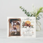 サドルアップファーストRodeoカウボーイフォトバースデーパーティー 招待状 (スタンド正面)