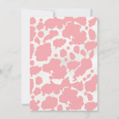 サドルアップフローラブーツ女性のカーボーイベビーシャワー 招待状 (裏面)