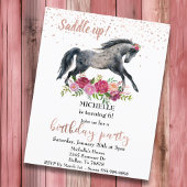 サドルアップホースの誕生日パーティーピンクの予算