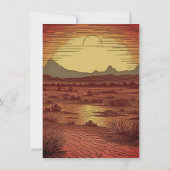 サドルアップリトルカウボーイウェスタンウッドカット誕生日 招待状 (裏面)