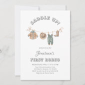 サドルアップリトルカウボーイファーストロデオ誕生日 招待状 (正面)