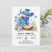 サドルアップワイルドウエスト誕生日 招待状 (スタンド正面)