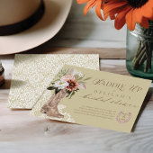 サドルアップ女性のカーボーイブーツウェスタンブライダルシャワー 招待状