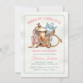 サドルアップ女性のカーボーイベビーシャワー 招待状 (正面)