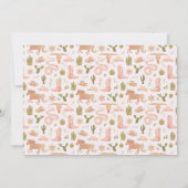 サドルアップ女性のカーボーイ誕生日パーティーフォト 招待状 (裏面)