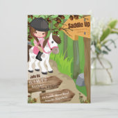 サドルアップ誕生日招待状1 （ガール） (スタンド正面)