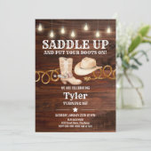 サドルアップ、カウボーイとウェスタン誕生日パーティー 招待状 (スタンド正面)