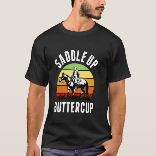 サドルアップ・バターカップ・エクストリアン・乗馬 Tシャツ (正面)