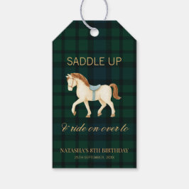 サドルアップ ビンテージ プレッピー 馬 誕生日 ギフトタグ