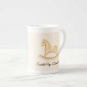 "サドルアップ" ボヘミアン・ウェスタン・ベビーシャワー ボーンチャイナマグカップ (正面右)