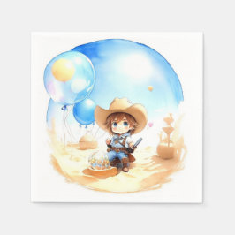 サドルアップ:西カウボーイ赤ちゃんシャワー スタンダードカクテルナプキン