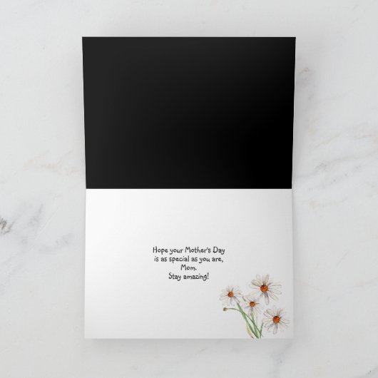 サドルシューズとデイジーマザーズデイ カード (内部)