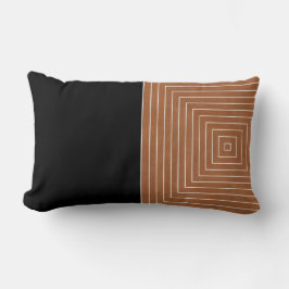 サドルタン白黒マス ランバークッション