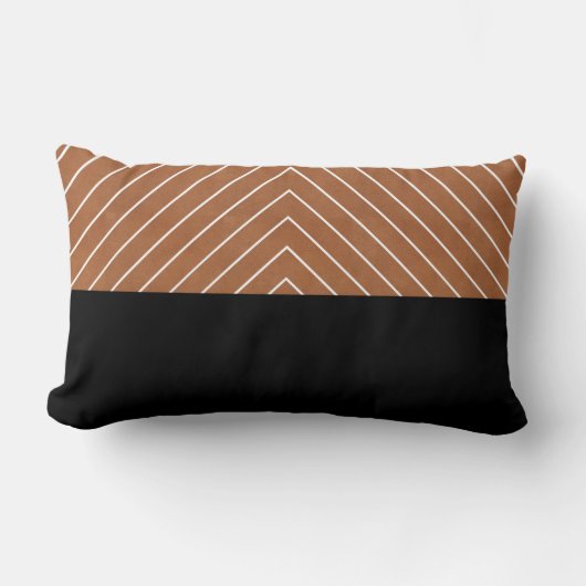 サドルタン白黒マス ランバークッション (正面)