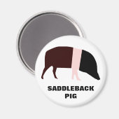 サドルバックピグカスタマイズ可能マグネット マグネット (正面/裏面)