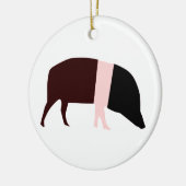 サドルバックピグカスタム誕生日 セラミックオーナメント (左)