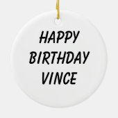 サドルバックピグカスタム誕生日 セラミックオーナメント (裏面)