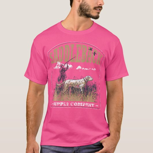 サドルバック狩りラブラドールロゴ Tシャツ (正面)