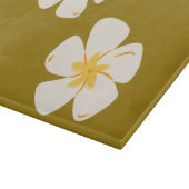 サドルブラウン白オーキッドガラスの切断板 カッティングボード (角)