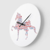サドルブレッド時計 ラージ壁時計 (傾斜)