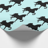 サドルブレッド馬シルエット ラッピングペーパー (角)