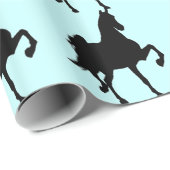 サドルブレッド馬シルエット ラッピングペーパー (ロールコーナー)