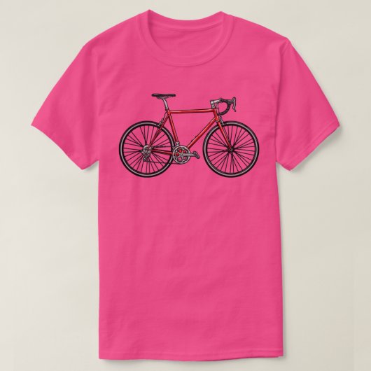 サドル付きレース自転車 Tシャツ (デザイン正面)