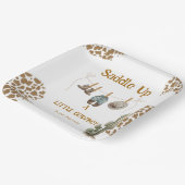 サドル小さなカウボーイが途中のベビー ペーパープレート (傾斜あり)