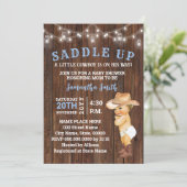 サドル小さなカウボーイは彼の方法ベビーシャワーI 招待状 (スタンド正面)