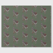 サドル松の円錐thistleとplaid ラッピングペーパー (フラット)