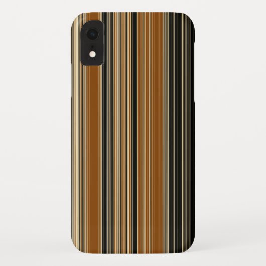 サドル茶色と黒のパタストライプのーン Case-Mate iPhoneケース (裏面)