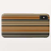 サドル茶色と黒のパタストライプのーン Case-Mate iPhoneケース (裏面(横))