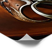 サドル華美付き栗の馬 ポスター (角)