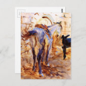 サドル・ホース、パレスチナby John Singer Sargent ポストカード (正面/裏面)