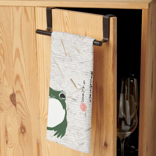 サド日本のカエル19世紀 キッチンタオル (三つ折り)