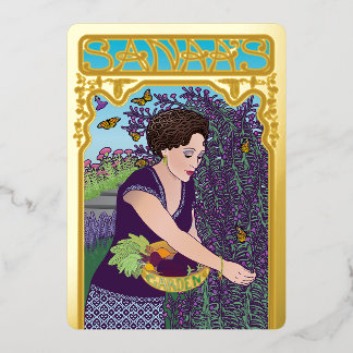 サナズガーデンフォイルホリデーカード 箔シーズンカード