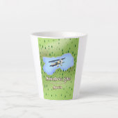 サナブリア湖スペインの旅行地図。 カフェラテマグ (正面)