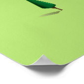 サナブリア湖スペインの旅行地図。 ポスター (角)