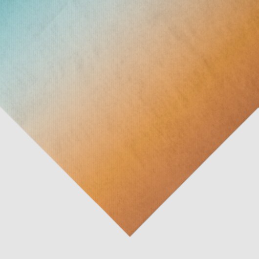 サニかわいらしーグラデーションオレンジ&ティール(緑がかった色)ブルーグラデーション 薄葉紙 (詳細)