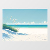 サニカスタマイズースカイで自分の白海ビーチ ウィンドウサイン (シート)