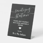 サニタイズミニマルスモダン結婚ステーションの安全性p 台座サイン (正面)