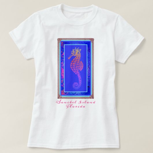 サニベかわいらしル島フロリカラフルダシーホースT- Tシャツ (デザイン正面)