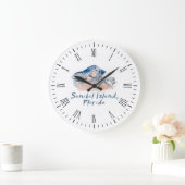 サニベルアイランドシーシェルズ  ラージ壁時計 (ホーム)