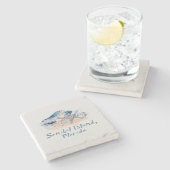 サニベルアイランドシーシェル ストーンコースター (横)