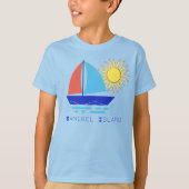 サニベルアイランドセーリングボートアンドサンシャインバケーション Tシャツ (正面)
