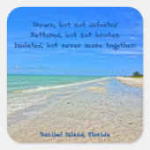 サニベルアイランドビーチフロリダプレハリケーンイアン スクエアシール (正面)
